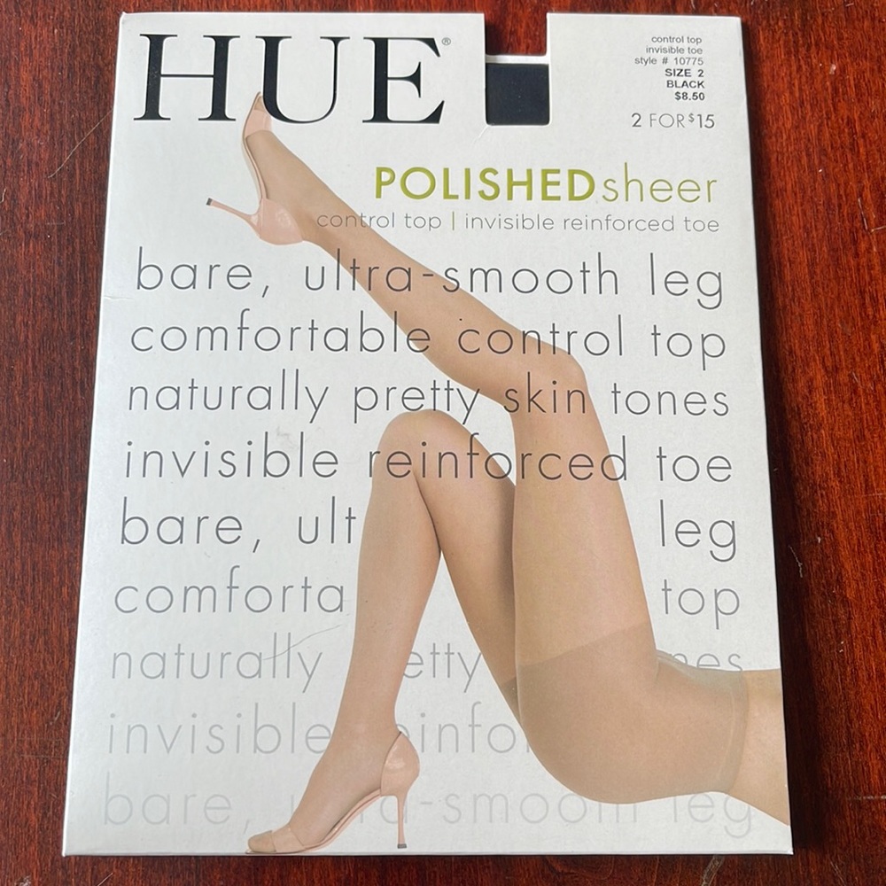 Hue sheer black pantyhose